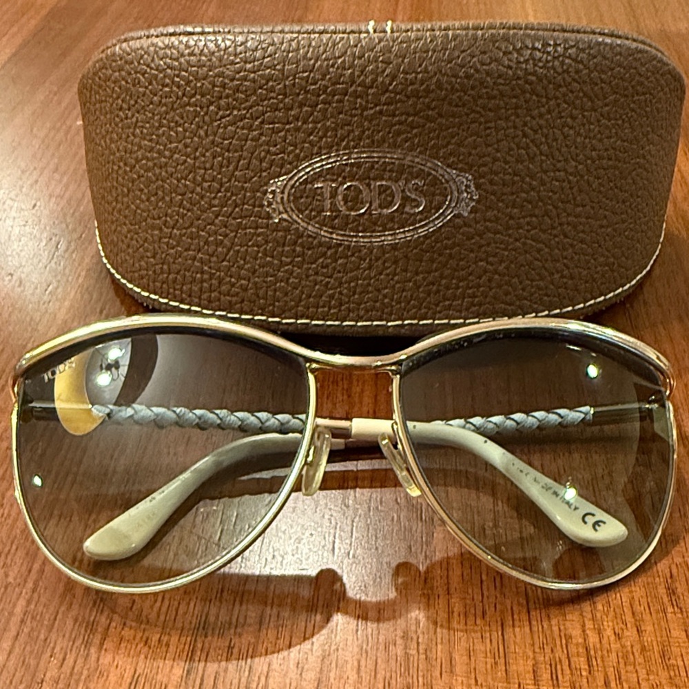 Tod's Gold Frame Aviator Sunglasses